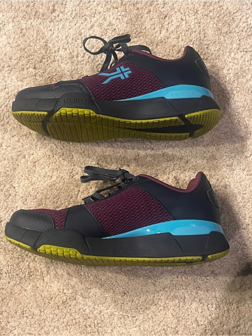 Kuru Quantum 2.0 Womens Size 9.5W Purple Blue Athletic Running Shoes Sneakers